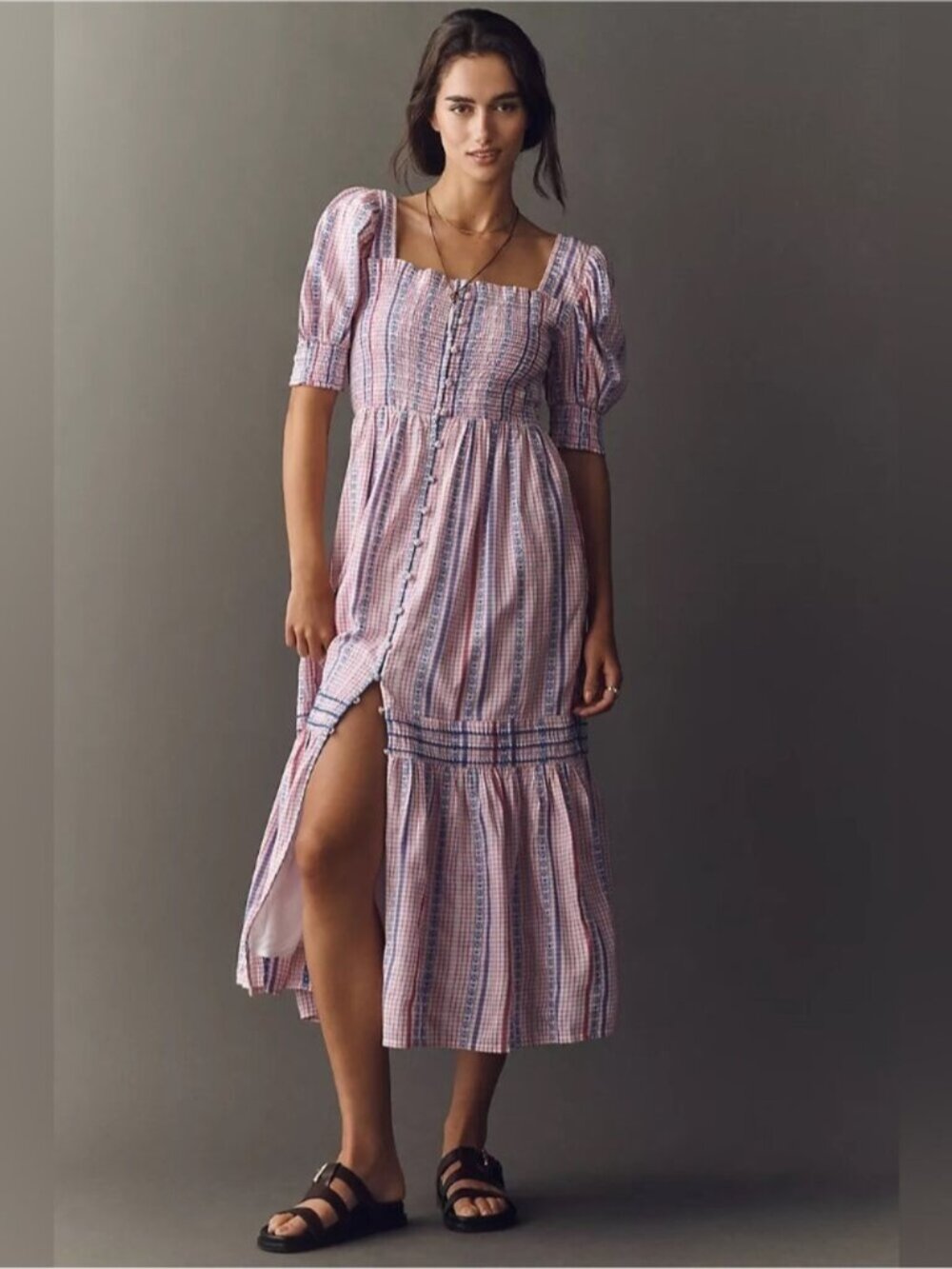 NWT Size XL - By Anthropologie Peregrine Cotton Puff-Sleeve Midi Dress (US$ 188) - Picture 4 of 16